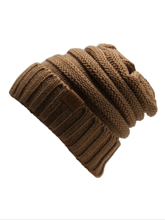C.C Other - C.C Brown Ribbed Knit Beanie